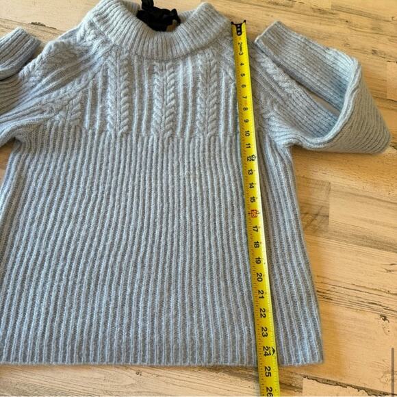 🍁 FRNCH Paris Sweater Frnch Paris Bow Back Cable Knit
Sweater Size M L - Picture 11 of 13